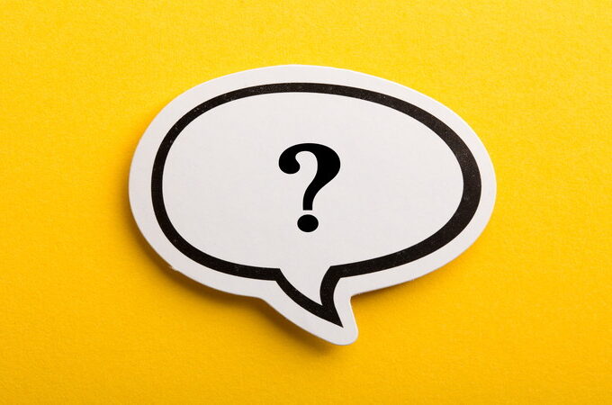 黄色バックのはてなマーク